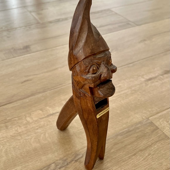 Vintage Rothenburg Gnome Hand Carved Wooden‎ Nutcracker